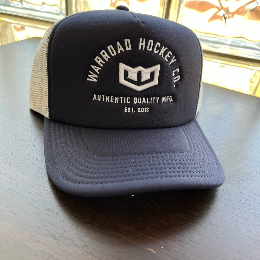 Warroad Hockey Co. Navy and White Trucker Hat